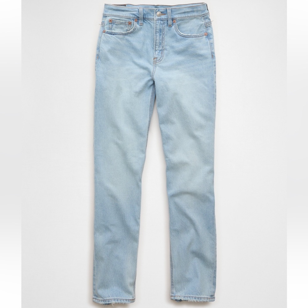 American Eagle Outfitters Light Wash Straight Leg Jeans